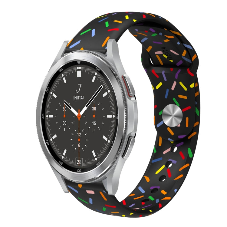 運動彩虹點矽膠扣錶帶，適用於 Samsung Galaxy Watch 5 Pro、Samsung Galaxy Gear Sport、Samsung Galaxy Watch Active 2 40mm / 44mm、Samsung Galaxy Watch 3 41mm、Samsung Galaxy Watch Active 40mm