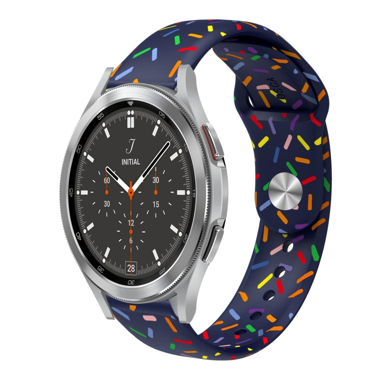 運動彩虹點矽膠扣錶帶，適用於 Samsung Galaxy Watch 5 Pro、Samsung Galaxy Gear Sport、Samsung Galaxy Watch Active 2 40mm / 44mm、Samsung Galaxy Watch 3 41mm、Samsung Galaxy Watch Active 40mm