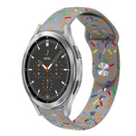 運動彩虹點矽膠扣錶帶，適用於 Samsung Galaxy Watch 5 Pro、Samsung Galaxy Gear Sport、Samsung Galaxy Watch Active 2 40mm / 44mm、Samsung Galaxy Watch 3 41mm、Samsung Galaxy Watch Active 40mm