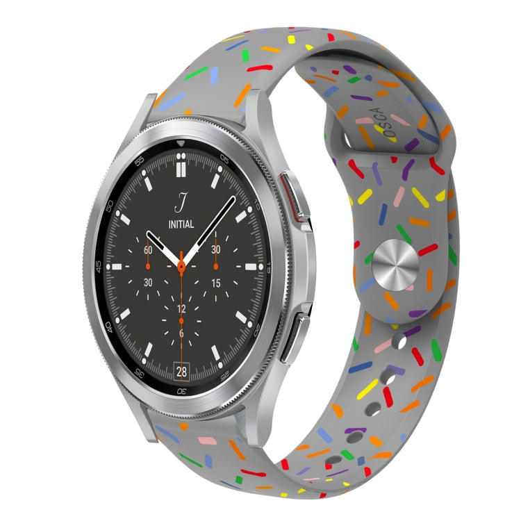 運動彩虹點矽膠扣錶帶，適用於 Samsung Galaxy Watch 5 Pro、Samsung Galaxy Gear Sport、Samsung Galaxy Watch Active 2 40mm / 44mm、Samsung Galaxy Watch 3 41mm、Samsung Galaxy Watch Active 40mm