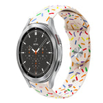 運動彩虹點矽膠扣錶帶，適用於 Samsung Galaxy Watch 5 Pro、Samsung Galaxy Gear Sport、Samsung Galaxy Watch Active 2 40mm / 44mm、Samsung Galaxy Watch 3 41mm、Samsung Galaxy Watch Active 40mm