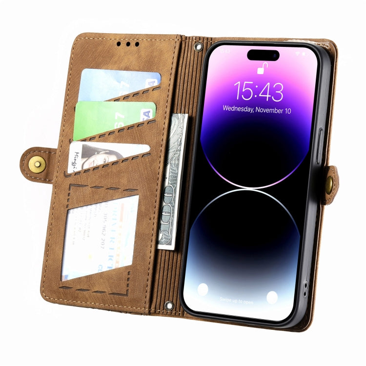 幾何拉鍊錢包側扣皮革手機殼，適用於 iPhone 14 Pro Max、iPhone 7 / 8 / SE 2022、iPhone 13 Pro Max、iPhone 13 Pro、iPhone 13、iPhone 12 / 12 Pro、iPhone 12 Pro Max、iPhone 11 Pro Max