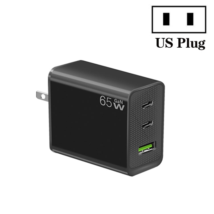 GaN PD65W Type-C x 2 + USB3.0 筆電充電器，適用Apple MacBook系列，美規插頭