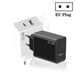 GaN PD48W Type-C PD3.0 + USB3.0 Notebook Adapter for MacBook Series ，EU Plug, EU Plug