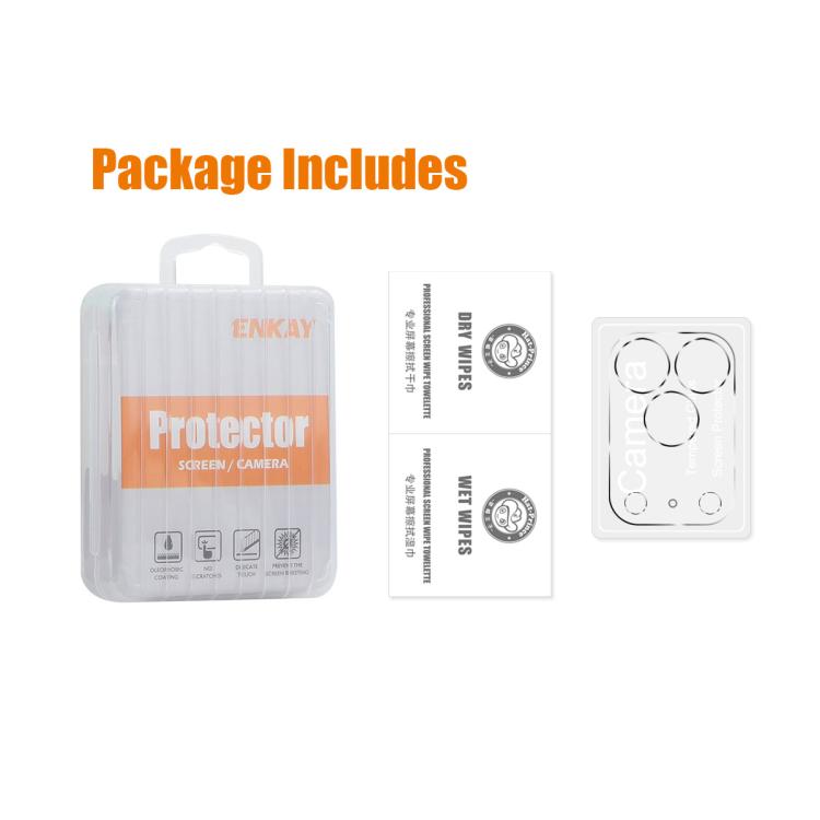 ENKAY Hat-Prince 9H 後置鏡頭鋼化玻璃膜，適用於 iPhone 17e / 16e、iPhone 17 Pro Max、iPhone 17 Pro、iPhone 17、iPhone Air、iPhone 16 Pro / 16 Pro Max、iPhone 16 / 16 Plus、iPhone 15 Pro / 15 Pro Max