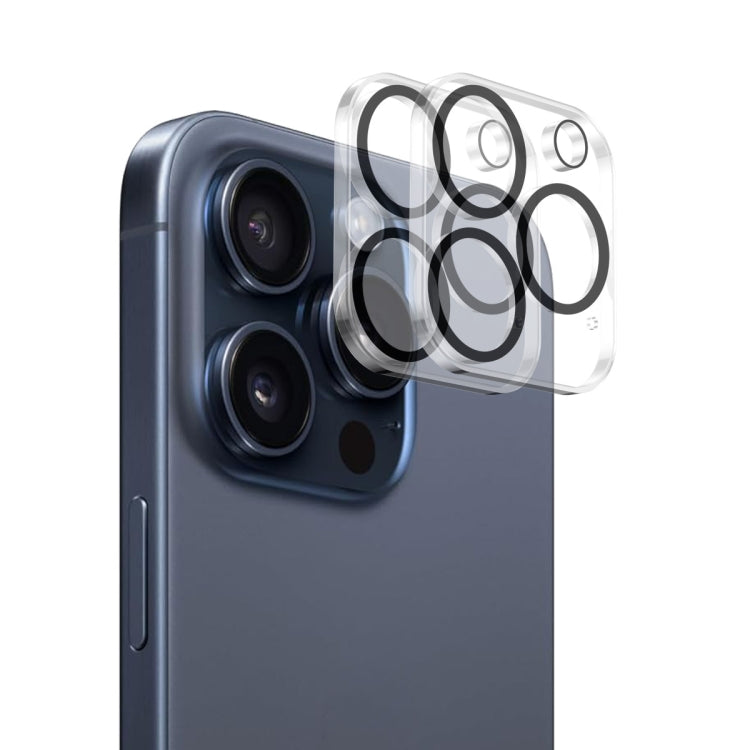 2片裝ENKAY Hat-Prince 9H後置鏡頭鋼化玻璃膜，適用於iPhone 17 Pro Max、iPhone 17 Pro、iPhone 17、iPhone Air、iPhone 16 Pro / 16 Pro Max、iPhone 16 / 16 Plus、iPhone 15 Pro / 15 Pro Max、iPhone 15 / 15 Plus