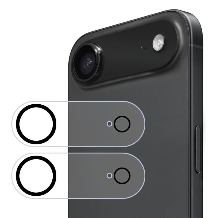 2片裝ENKAY Hat-Prince 9H後置鏡頭鋼化玻璃膜，適用於iPhone 17 Pro Max、iPhone 17 Pro、iPhone 17、iPhone Air、iPhone 16 Pro / 16 Pro Max、iPhone 16 / 16 Plus、iPhone 15 Pro / 15 Pro Max、iPhone 15 / 15 Plus