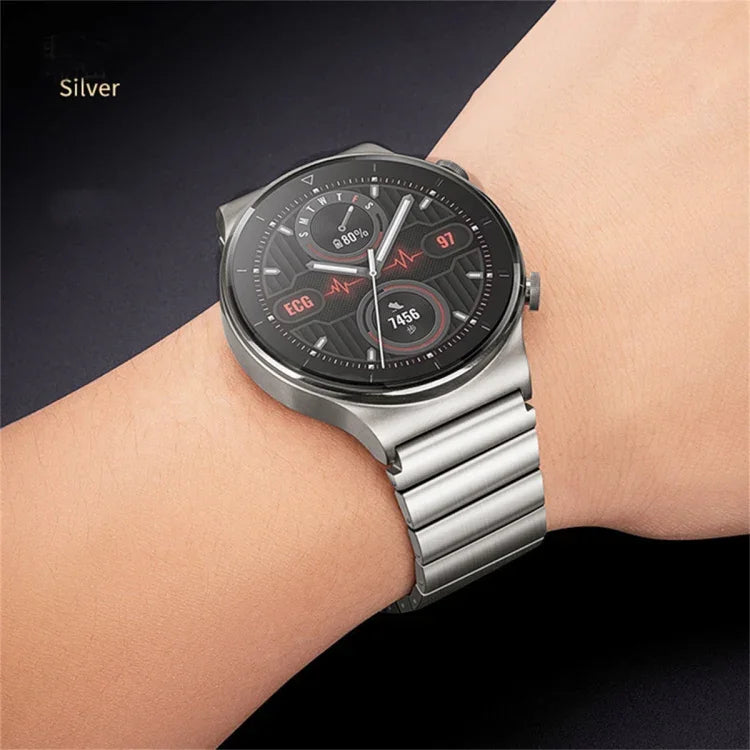 單珠鈦合金錶帶，適用於 Samsung Galaxy Watch 3 45mm，Samsung Gear S3 Classic，Samsung Gear S3 Frontier，Samsung Galaxy Watch 46mm，Samsung Galaxy Watch 42mm