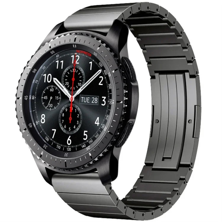 單珠鈦合金錶帶，適用於 Samsung Galaxy Watch 3 45mm，Samsung Gear S3 Classic，Samsung Gear S3 Frontier，Samsung Galaxy Watch 46mm，Samsung Galaxy Watch 42mm