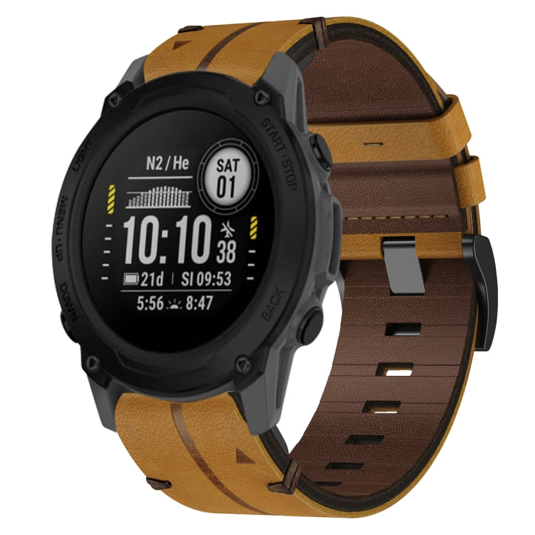 Leather Textured 22mm Watch Band, For Garmin Fenix E 47mm, For Garmin Fenix 8 MIP 47mm, For Garmin Fenix 8 AMOLED 47mm, For Garmin Fenix 7 Pro 47mm, For Garmin Epix Pro 47mm, For Garmin MARQ Athlete Gen 2, For Garmin MARQ Commander                     ...