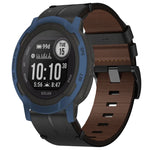Leather Textured 22mm Watch Band, For Garmin Fenix E 47mm, For Garmin Fenix 8 MIP 47mm, For Garmin Fenix 8 AMOLED 47mm, For Garmin Fenix 7 Pro 47mm, For Garmin Epix Pro 47mm, For Garmin MARQ Athlete Gen 2, For Garmin MARQ Commander                     ...
