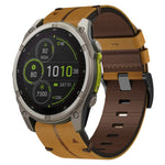 Leather Textured 22mm Watch Band, For Garmin Fenix E 47mm, For Garmin Fenix 8 MIP 47mm, For Garmin Fenix 8 AMOLED 47mm, For Garmin Fenix 7 Pro 47mm, For Garmin Epix Pro 47mm, For Garmin MARQ Athlete Gen 2, For Garmin MARQ Commander                     ...