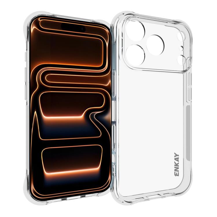 ENKAY Hat-Prince透明TPU防震手機殼，適用於iPhone 17e / 16e、iPhone 17 Pro Max、iPhone 17 Pro、iPhone 17、iPhone Air、iPhone 16 Pro Max、MagSafe電池組、iPhone 16 Pro、iPhone 16 Plus、iPhone 16