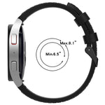 矽膠皮革黑色扣環錶帶，適用於 Samsung Galaxy Watch 6 Classic，Samsung Galaxy Watch 6
