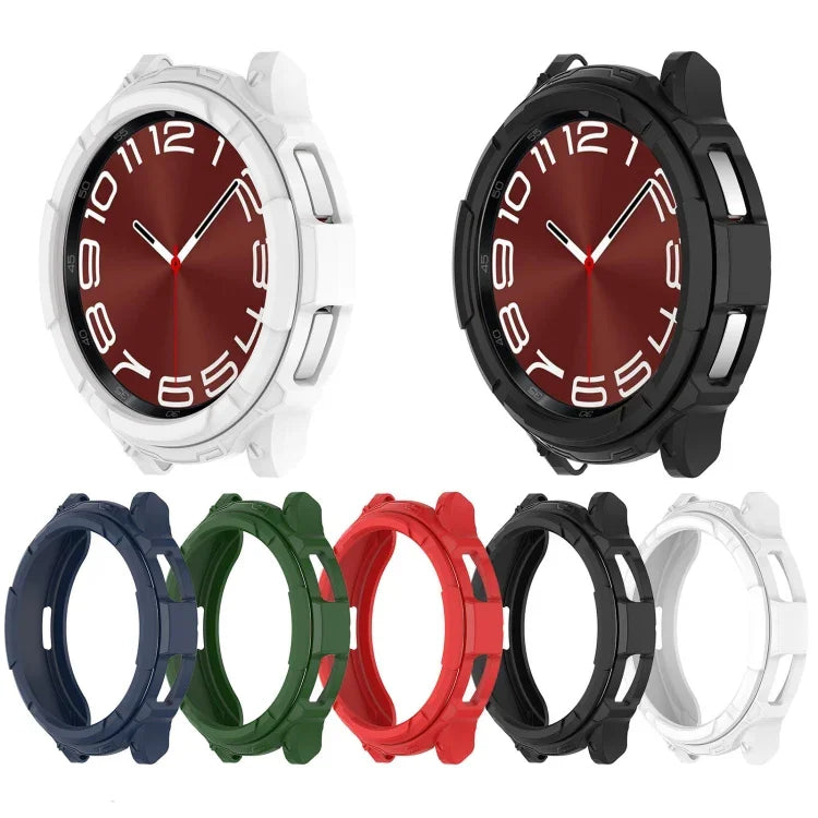 旋轉環 + TPU 盔甲錶殼保護套，適用於 Samsung Galaxy Watch 6 Classic 47mm，Samsung Galaxy Watch 6 Classic 43mm