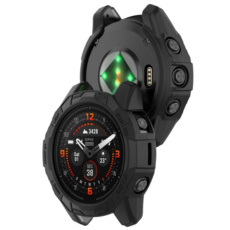 Armored TPU Half Wrapped Watch Protective Case, For Garmin Epix Pro / Epix Pro Gen 2 42mm / Fenix 7S / 7S Pro, For Garmin Epix Pro / Epix Pro Gen 2 51mm / Fenix 7X / 7X Pro, For Garmin Epix Pro / Epix Pro Gen 2 47mm / Fenix 7 / 7 Pro