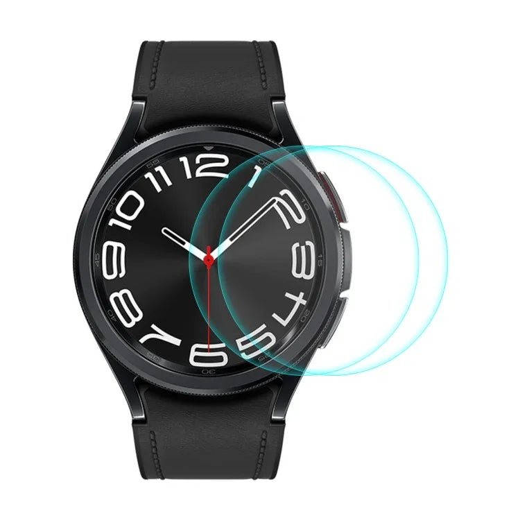 2片裝 ENKAY 0.2mm 9H 鋼化玻璃螢幕保護膜手錶貼膜，適用於 Samsung Galaxy Watch Ultra 47mm / Ultra 2025，適用於 Samsung Galaxy Watch8 44mm，適用於 Samsung Galaxy Watch8 40mm，適用於 Samsung Galaxy Watch6 Classic / Ultra 47mm