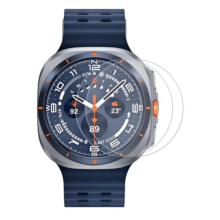 2片裝 ENKAY 0.2mm 9H 鋼化玻璃螢幕保護膜手錶貼膜，適用於 Samsung Galaxy Watch Ultra 47mm / Ultra 2025，適用於 Samsung Galaxy Watch8 44mm，適用於 Samsung Galaxy Watch8 40mm，適用於 Samsung Galaxy Watch6 Classic / Ultra 47mm
