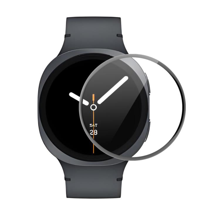 ENKAY 3D 全覆蓋軟 PC 邊緣 PMMA 高清螢幕保護膜，適用於三星 Galaxy Watch Ultra 47mm / Ultra 2025，適用於三星 Galaxy Watch8 Classic 46mm，適用於三星 Galaxy Watch8 44mm，適用於三星 Galaxy Watch8 40mm