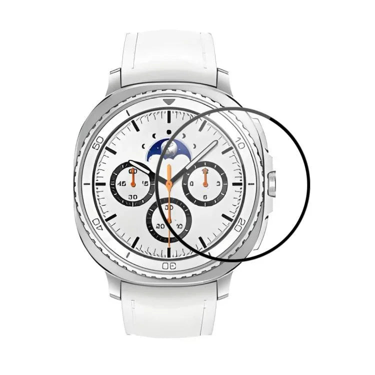 ENKAY 3D 全覆蓋軟 PC 邊緣 PMMA 高清螢幕保護膜，適用於三星 Galaxy Watch Ultra 47mm / Ultra 2025，適用於三星 Galaxy Watch8 Classic 46mm，適用於三星 Galaxy Watch8 44mm，適用於三星 Galaxy Watch8 40mm