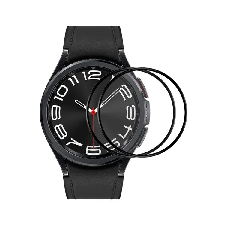 2片 ENKAY 3D 全覆蓋軟 PC 邊緣 PMMA 高清螢幕保護膜，適用於三星 Galaxy Watch Ultra 47mm / Ultra 2025，適用於三星 Galaxy Watch8 Classic 46mm，適用於三星 Galaxy Watch8 44mm，適用於三星 Galaxy Watch8 40mm