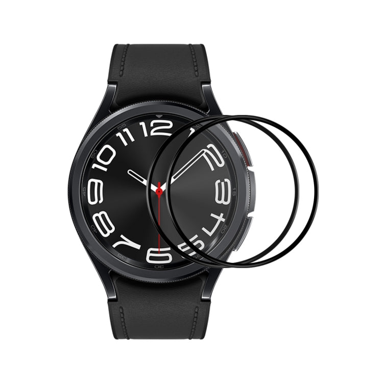2片 ENKAY 3D 全覆蓋軟 PC 邊緣 PMMA 高清螢幕保護膜，適用於三星 Galaxy Watch Ultra 47mm / Ultra 2025，適用於三星 Galaxy Watch8 Classic 46mm，適用於三星 Galaxy Watch8 44mm，適用於三星 Galaxy Watch8 40mm