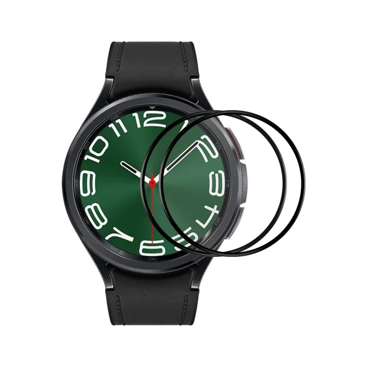 2片 ENKAY 3D 全覆蓋軟 PC 邊緣 PMMA 高清螢幕保護膜，適用於三星 Galaxy Watch Ultra 47mm / Ultra 2025，適用於三星 Galaxy Watch8 Classic 46mm，適用於三星 Galaxy Watch8 44mm，適用於三星 Galaxy Watch8 40mm