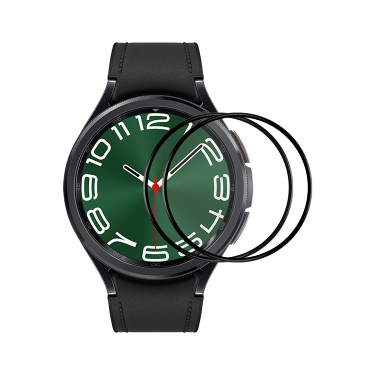 2片 ENKAY 3D 全覆蓋軟 PC 邊緣 PMMA 高清螢幕保護膜，適用於三星 Galaxy Watch Ultra 47mm / Ultra 2025，適用於三星 Galaxy Watch8 Classic 46mm，適用於三星 Galaxy Watch8 44mm，適用於三星 Galaxy Watch8 40mm