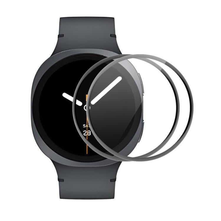 2片 ENKAY 3D 全覆蓋軟 PC 邊緣 PMMA 高清螢幕保護膜，適用於三星 Galaxy Watch Ultra 47mm / Ultra 2025，適用於三星 Galaxy Watch8 Classic 46mm，適用於三星 Galaxy Watch8 44mm，適用於三星 Galaxy Watch8 40mm
