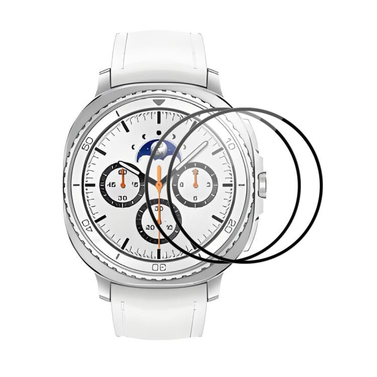 2片 ENKAY 3D 全覆蓋軟 PC 邊緣 PMMA 高清螢幕保護膜，適用於三星 Galaxy Watch Ultra 47mm / Ultra 2025，適用於三星 Galaxy Watch8 Classic 46mm，適用於三星 Galaxy Watch8 44mm，適用於三星 Galaxy Watch8 40mm