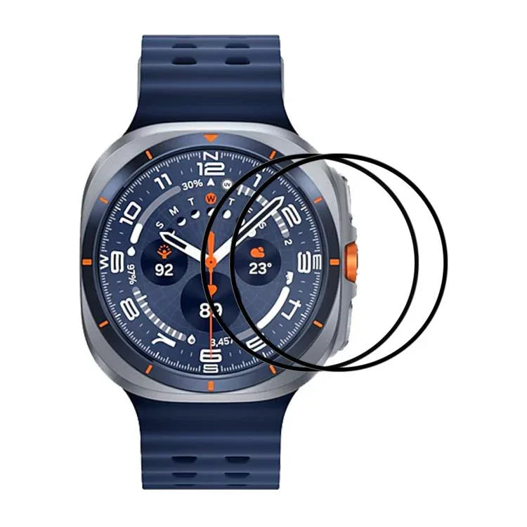2片 ENKAY 3D 全覆蓋軟 PC 邊緣 PMMA 高清螢幕保護膜，適用於三星 Galaxy Watch Ultra 47mm / Ultra 2025，適用於三星 Galaxy Watch8 Classic 46mm，適用於三星 Galaxy Watch8 44mm，適用於三星 Galaxy Watch8 40mm