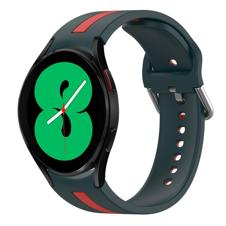 雙色矽膠錶帶，適用於 Samsung Galaxy Watch 4 44mm，Samsung Galaxy Watch 4 40mm，Samsung Galaxy Watch 4 Classic 46mm，Samsung Galaxy Watch 4 Classic 42mm