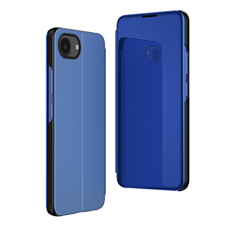 電鍍鏡面橫向翻蓋帶支架皮革手機殼，適用於iPhone 17e / 16e、iPhone 17 Pro Max、iPhone 17 Pro、iPhone 17、iPhone Air、iPhone 16 Pro Max