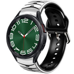 曲面紋理矽膠錶帶，適用於 Samsung Galaxy Watch 6 Classic 47mm，Samsung Galaxy Watch 6 44mm，Samsung Galaxy Watch 6 40mm