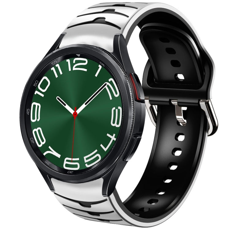 曲面紋理矽膠錶帶，適用於 Samsung Galaxy Watch 6 Classic 47mm，Samsung Galaxy Watch 6 44mm，Samsung Galaxy Watch 6 40mm