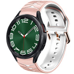 曲面紋理矽膠錶帶，適用於 Samsung Galaxy Watch 6 Classic 47mm，Samsung Galaxy Watch 6 44mm，Samsung Galaxy Watch 6 40mm