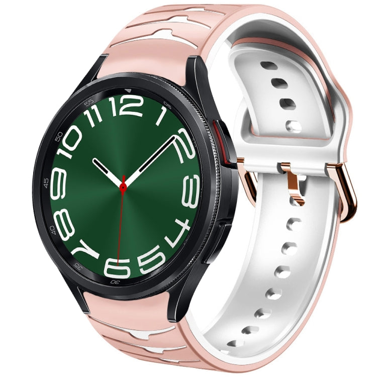 曲面紋理矽膠錶帶，適用於 Samsung Galaxy Watch 6 Classic 47mm，Samsung Galaxy Watch 6 44mm，Samsung Galaxy Watch 6 40mm