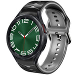 曲面紋理矽膠錶帶，適用於 Samsung Galaxy Watch 6 Classic 47mm，Samsung Galaxy Watch 6 44mm，Samsung Galaxy Watch 6 40mm