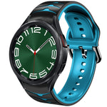 曲面紋理矽膠錶帶，適用於 Samsung Galaxy Watch 6 Classic 47mm，Samsung Galaxy Watch 6 44mm，Samsung Galaxy Watch 6 40mm
