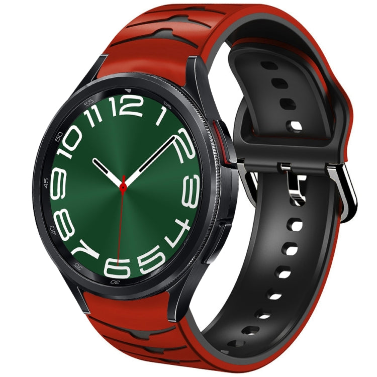 曲面紋理矽膠錶帶，適用於 Samsung Galaxy Watch 6 Classic 47mm，Samsung Galaxy Watch 6 44mm，Samsung Galaxy Watch 6 40mm