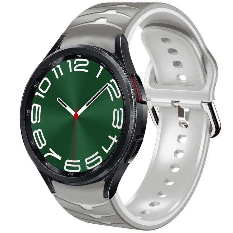 曲面紋理矽膠錶帶，適用於 Samsung Galaxy Watch 6 Classic 47mm，Samsung Galaxy Watch 6 44mm，Samsung Galaxy Watch 6 40mm