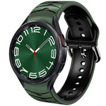 曲面紋理矽膠錶帶，適用於 Samsung Galaxy Watch 6 Classic 47mm，Samsung Galaxy Watch 6 44mm，Samsung Galaxy Watch 6 40mm