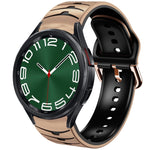 曲面紋理矽膠錶帶，適用於 Samsung Galaxy Watch 6 Classic 47mm，Samsung Galaxy Watch 6 44mm，Samsung Galaxy Watch 6 40mm
