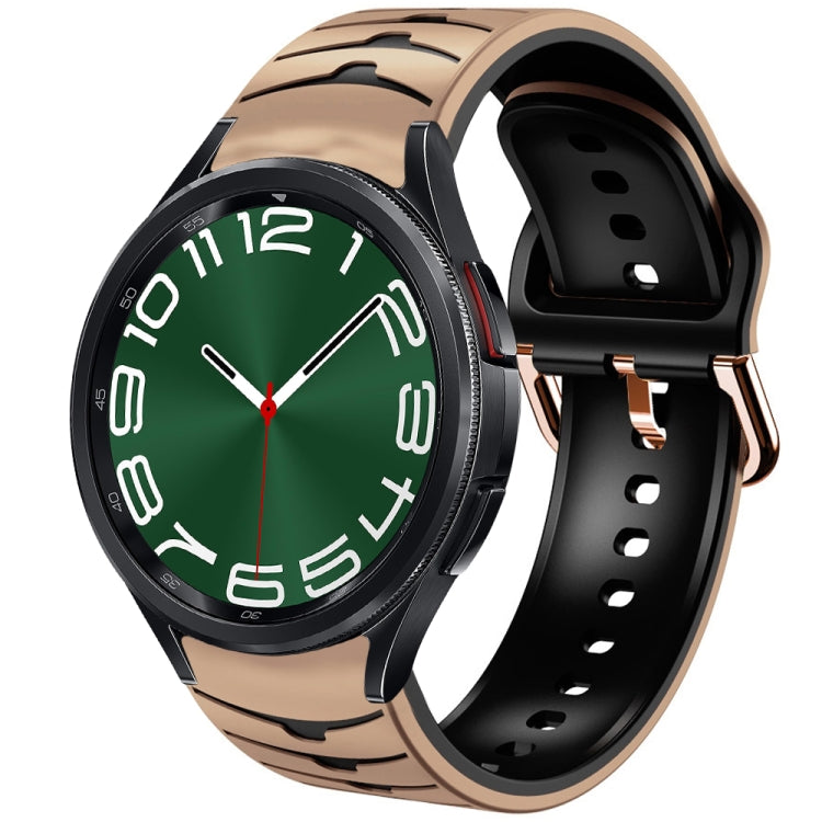曲面紋理矽膠錶帶，適用於 Samsung Galaxy Watch 6 Classic 47mm，Samsung Galaxy Watch 6 44mm，Samsung Galaxy Watch 6 40mm
