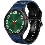 曲面紋理矽膠錶帶，適用於 Samsung Galaxy Watch 6 Classic 47mm，Samsung Galaxy Watch 6 44mm，Samsung Galaxy Watch 6 40mm