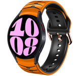 曲面紋理矽膠錶帶，適用於 Samsung Galaxy Watch 6 Classic 47mm，Samsung Galaxy Watch 6 44mm，Samsung Galaxy Watch 6 40mm