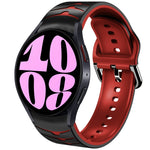 曲面紋理矽膠錶帶，適用於 Samsung Galaxy Watch 6 Classic 47mm，Samsung Galaxy Watch 6 44mm，Samsung Galaxy Watch 6 40mm