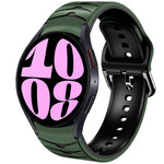 曲面紋理矽膠錶帶，適用於 Samsung Galaxy Watch 6 Classic 47mm，Samsung Galaxy Watch 6 44mm，Samsung Galaxy Watch 6 40mm