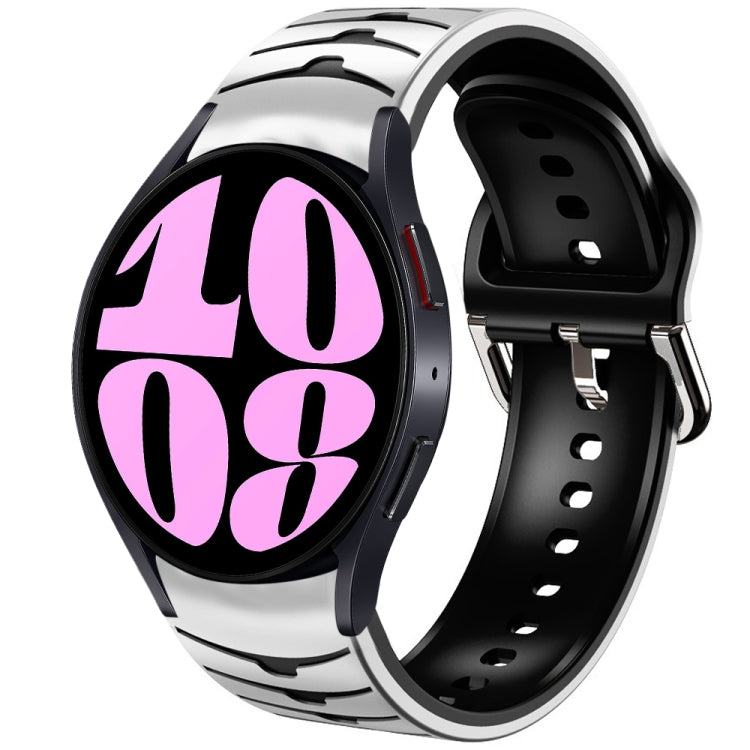 曲面紋理矽膠錶帶，適用於 Samsung Galaxy Watch 6 Classic 47mm，Samsung Galaxy Watch 6 44mm，Samsung Galaxy Watch 6 40mm