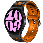 曲面紋理矽膠錶帶，適用於 Samsung Galaxy Watch 6 Classic 47mm，Samsung Galaxy Watch 6 44mm，Samsung Galaxy Watch 6 40mm